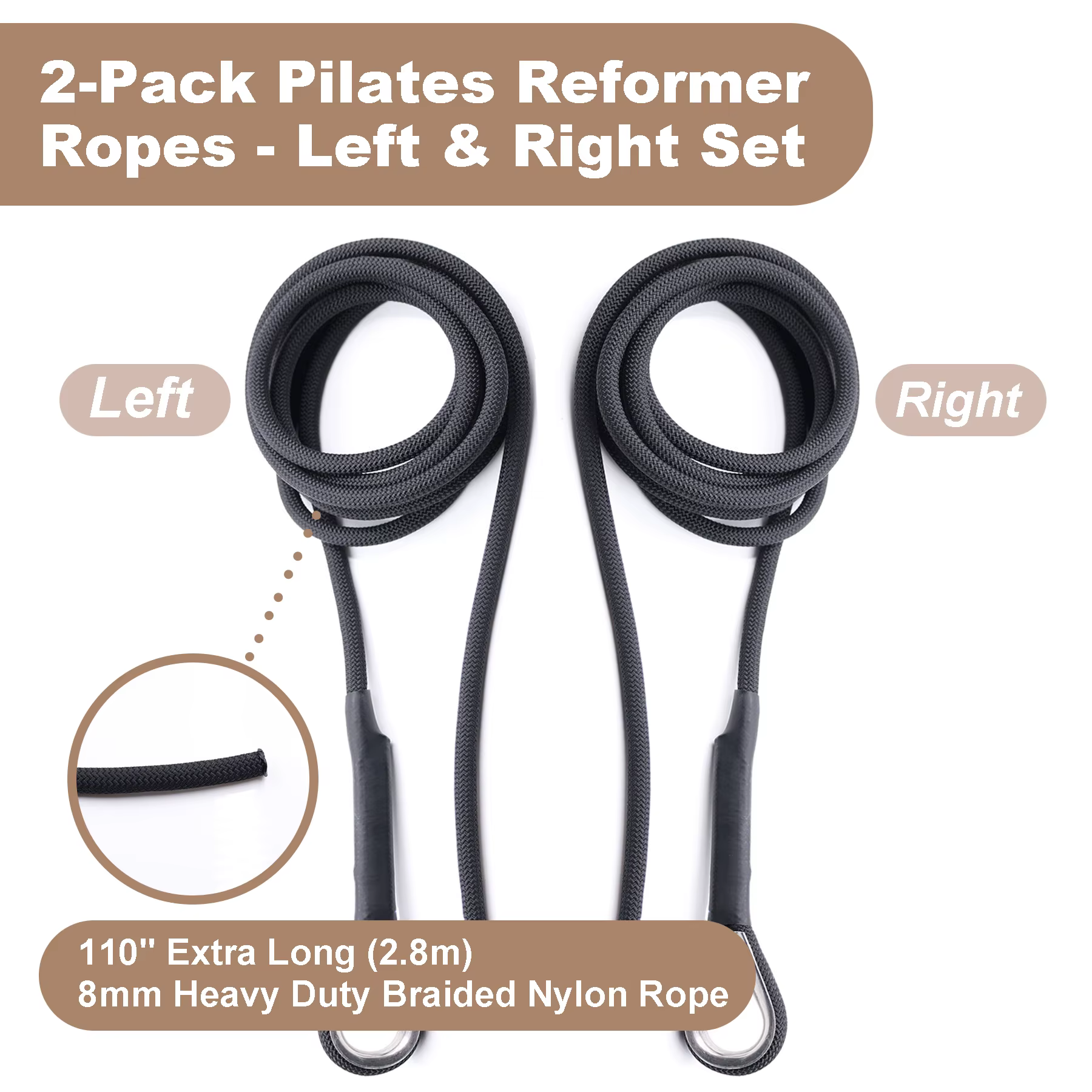 Cordes de rechange pour réformateur Pilates (paquet de 2)