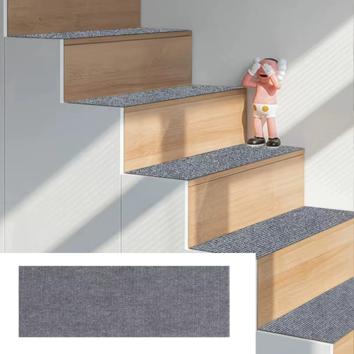 Tapis d'escalier auto-adhésifs, tapis de sol, tapis de porte, tapis antidérapants pour marches d'escalier, coussinets de protection, décoration intérieure