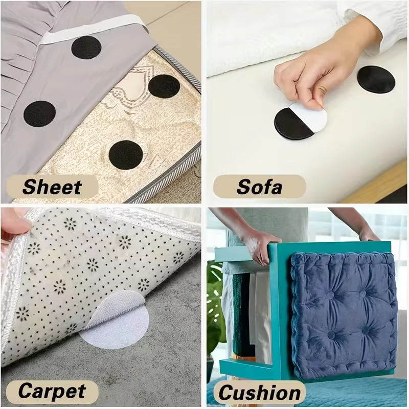 10 paires de rubans anti-bouclage pour tapis - Convient pour la protection des sols antidérapants