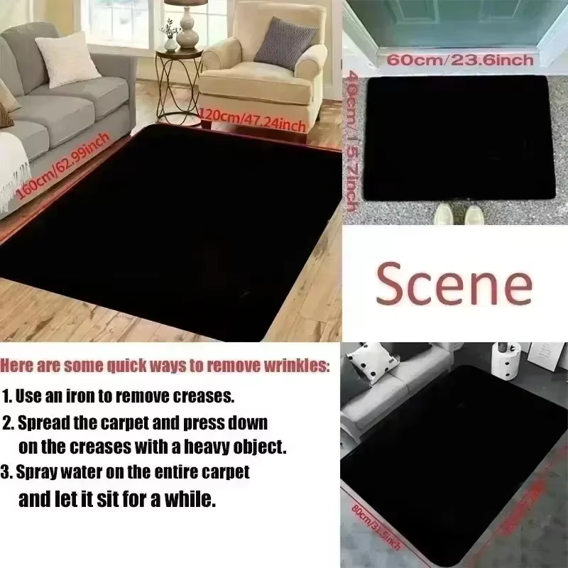Tapis Keep-Off Classique Gris Foncé, Tapis Moderne pour Chambre, Tapis de Décoration Intérieure, Tapis de Salon, Cadeau, Tapis Modernes Keep-Off