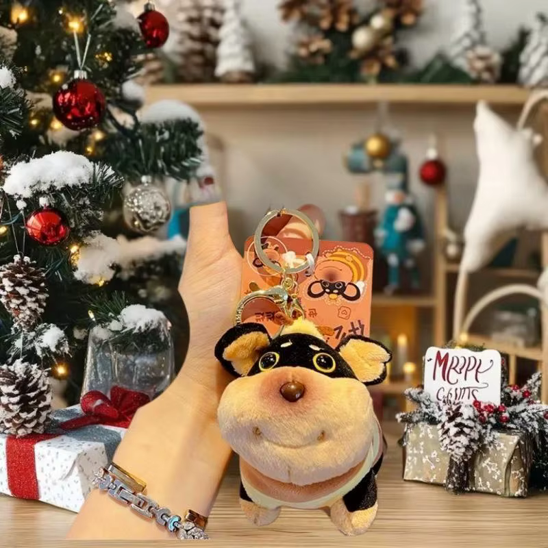 Accessoire spécial pour chien: pendentif de sac de poupée en peluche de chiot d'abeille Portable, décor suspendu de porte-clés doux mignon