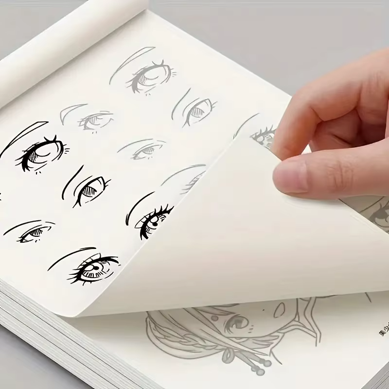 Livre de dessin au trait de personnages d'anime pour débutants – 48 pages de contours simples dessinés à la main pour le traçage et la pratique de la peinture