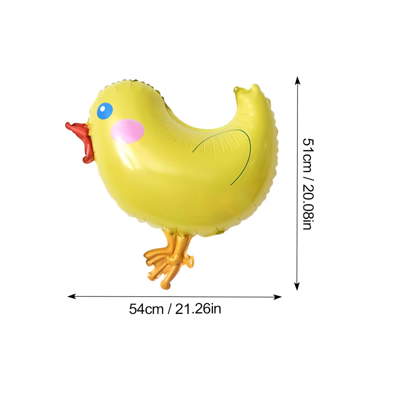 4 petits ballons en forme de poulet jaune, ballons de fête, ballons d'anniversaire, décorations de fête, adaptés aux fêtes d'anniversaire, cadeaux d'anniversaire, fêtes sur le thème du jardin, anniver