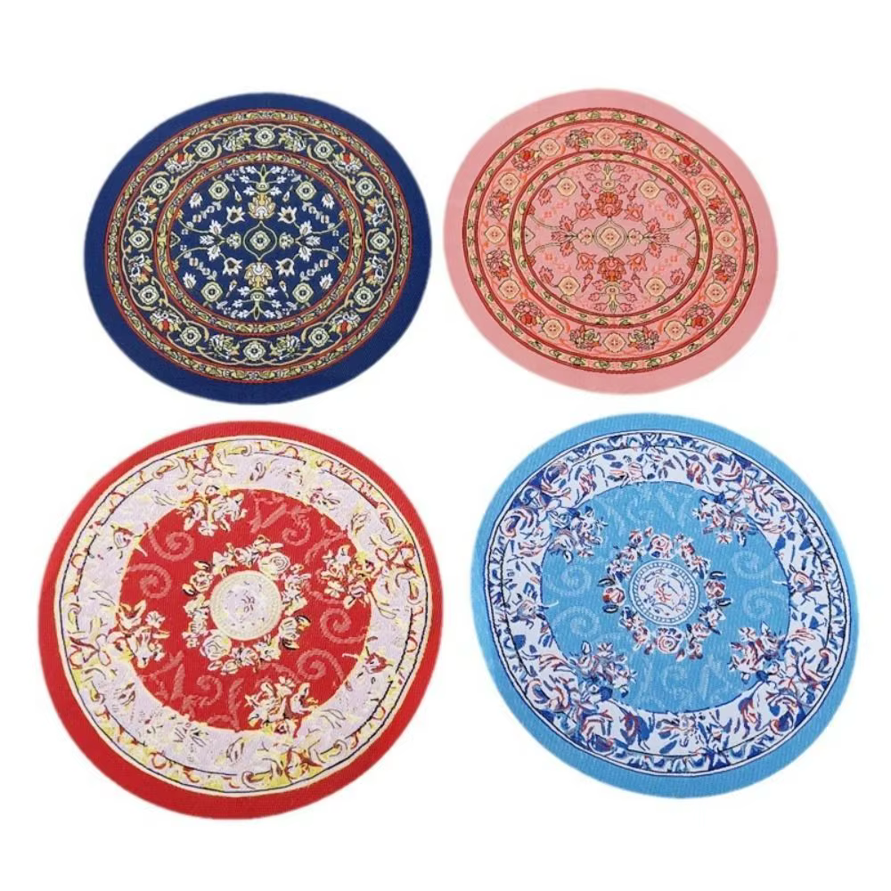 Tapis de maison de course multicolore, accessoires de beurre de jouet, nar, rond, tissage l'inventaire, maison de jeu, style turc, polymères de revêtement de sol