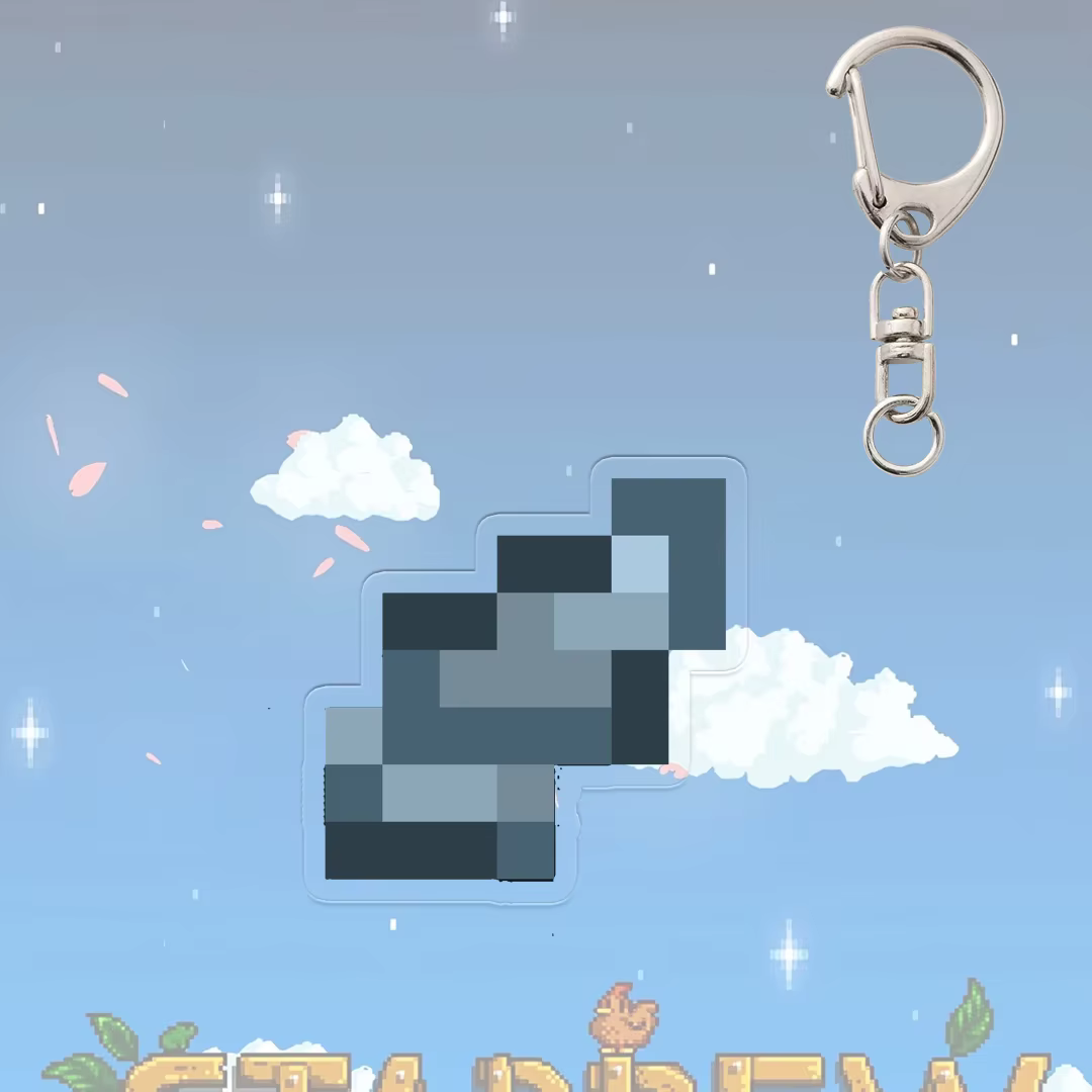 Porte-clés pantalon violet Stardew Valley, accessoires de jeu animé, crabe, œuf, crevettes, intérêt créatif, accessoire de décoration pour étudiant, pendentif