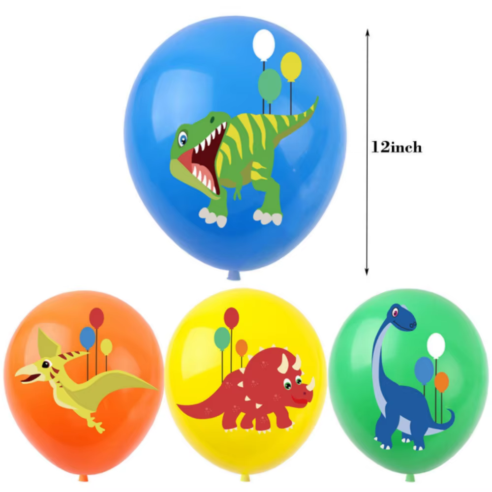 Bouquet de ballons en Latex dinosaure, Jungle Dino, fournitures de fête d'anniversaire, décorations de réception-cadeau pour bébé, fête jurassique, 12 pièces