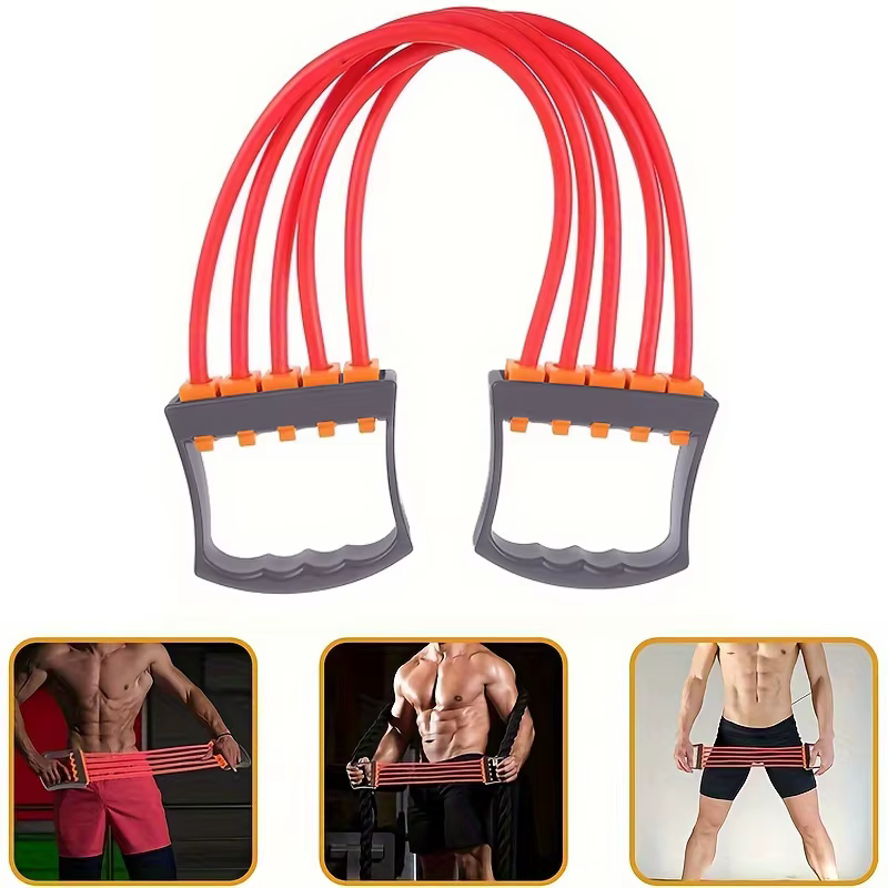 Ensemble d'entraînement complet du corps – Extenseur de poitrine avec 5 bandes de résistance amovibles pour Pilates