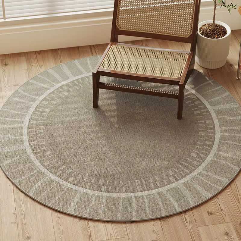 Tapis de chambre rond léger de luxe pour bureau