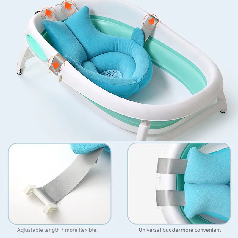 Coussin de bain pliable en forme de requin pour nouveau-né, tapis de bain portable, siège souple, tapis de jeu pour baby shower