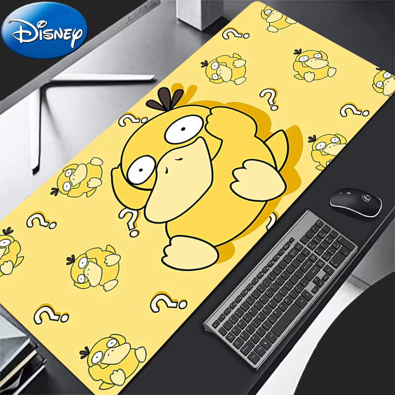 Tapis de souris de jeu P-Pokemon Psyduck, 90x40cm, pour ordinateur de bureau, pour joueur, pour CS GO, bureau, ordinateur portable, kawaii, en caoutchouc
