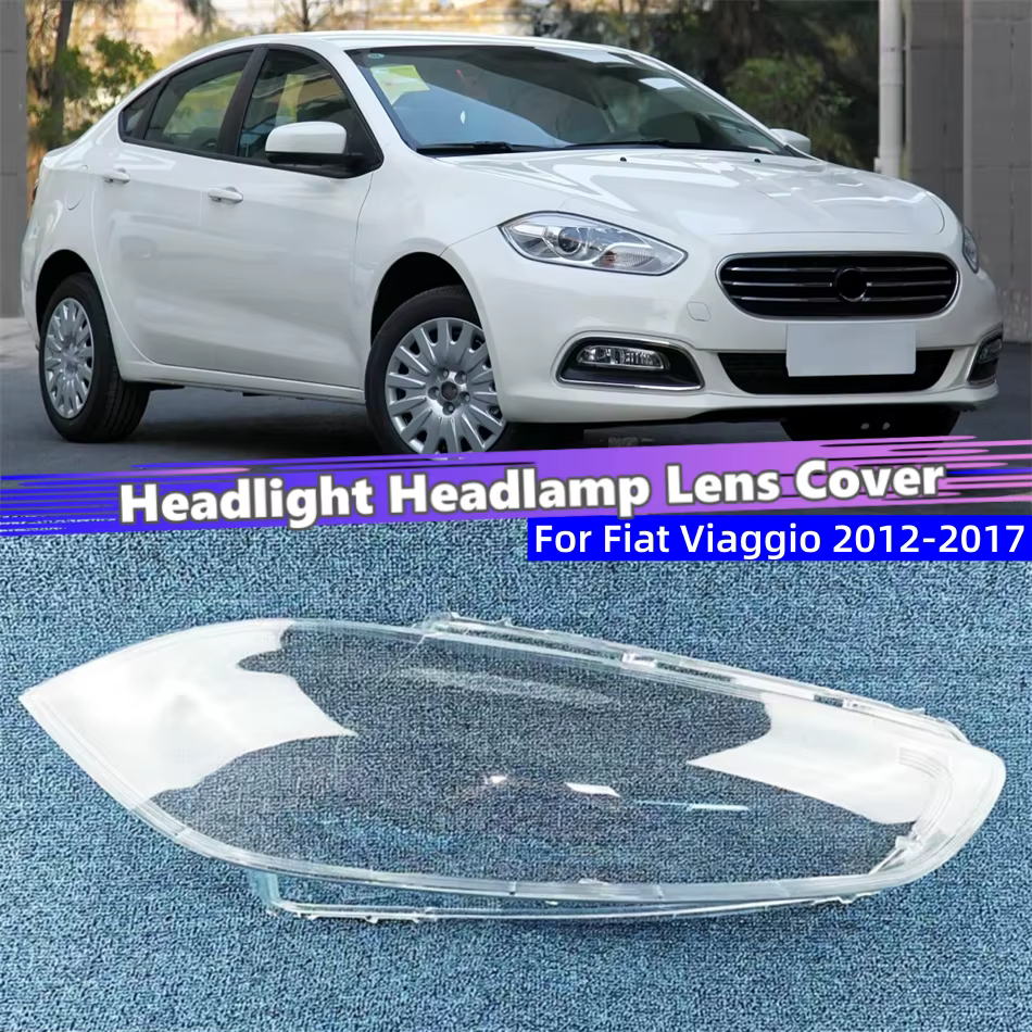 Pour Fiat Viaggio 2012 2013 2014 2015 2016 2017 accessoires pour véhicules boîtier Transparent lumières de voiture coque avant lentille de lampe