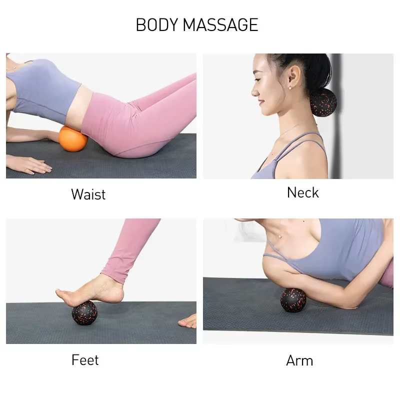 Liquidation vente-EPP Yoga bloc de mousse ronde petite boule thérapie de Massage exercice de Relaxation musculaire profonde Fitness pour le cou taille pieds