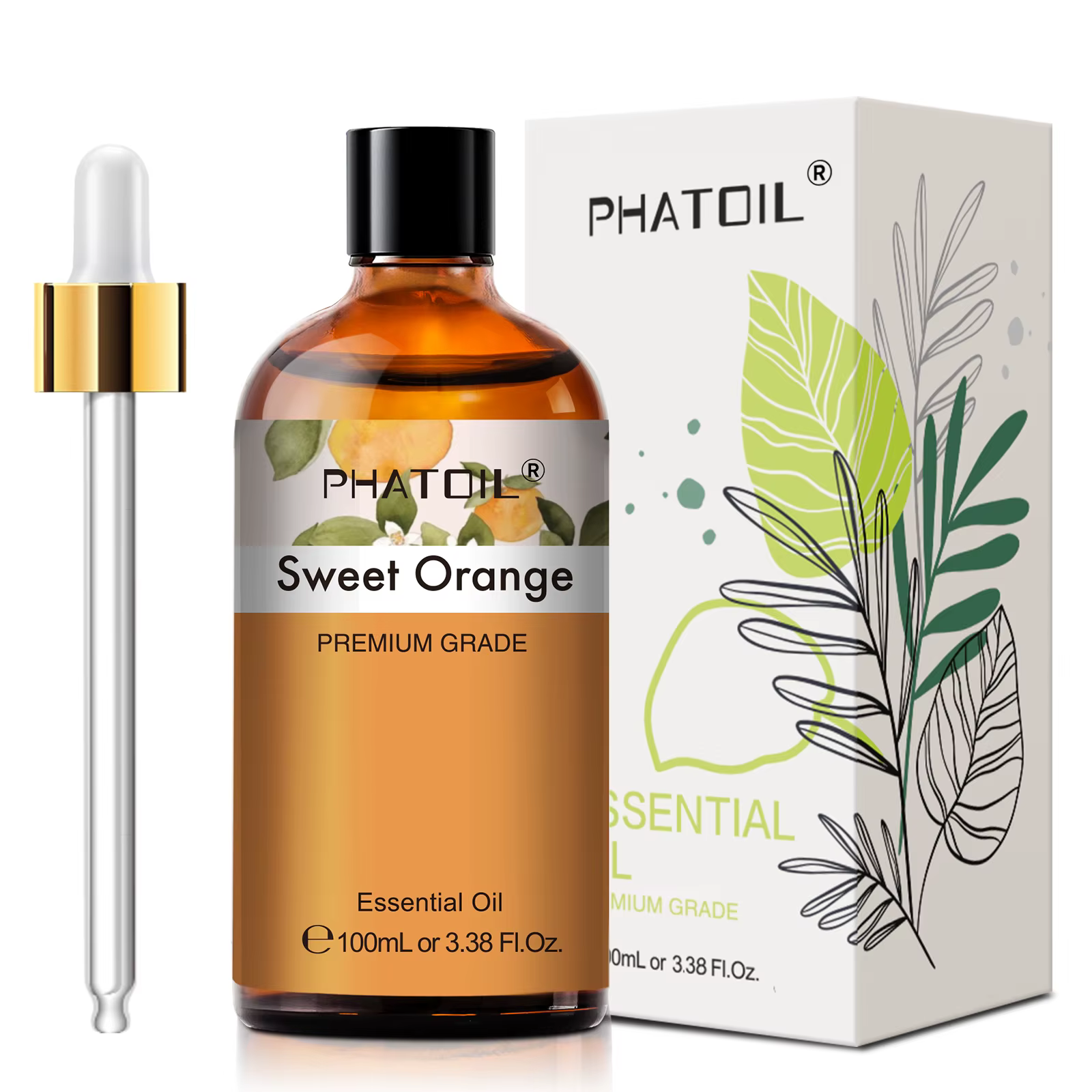 PHATOIL 100ml huile essentielle d'eucalyptus pour la peau lavande vanille jasmin citron bergamote