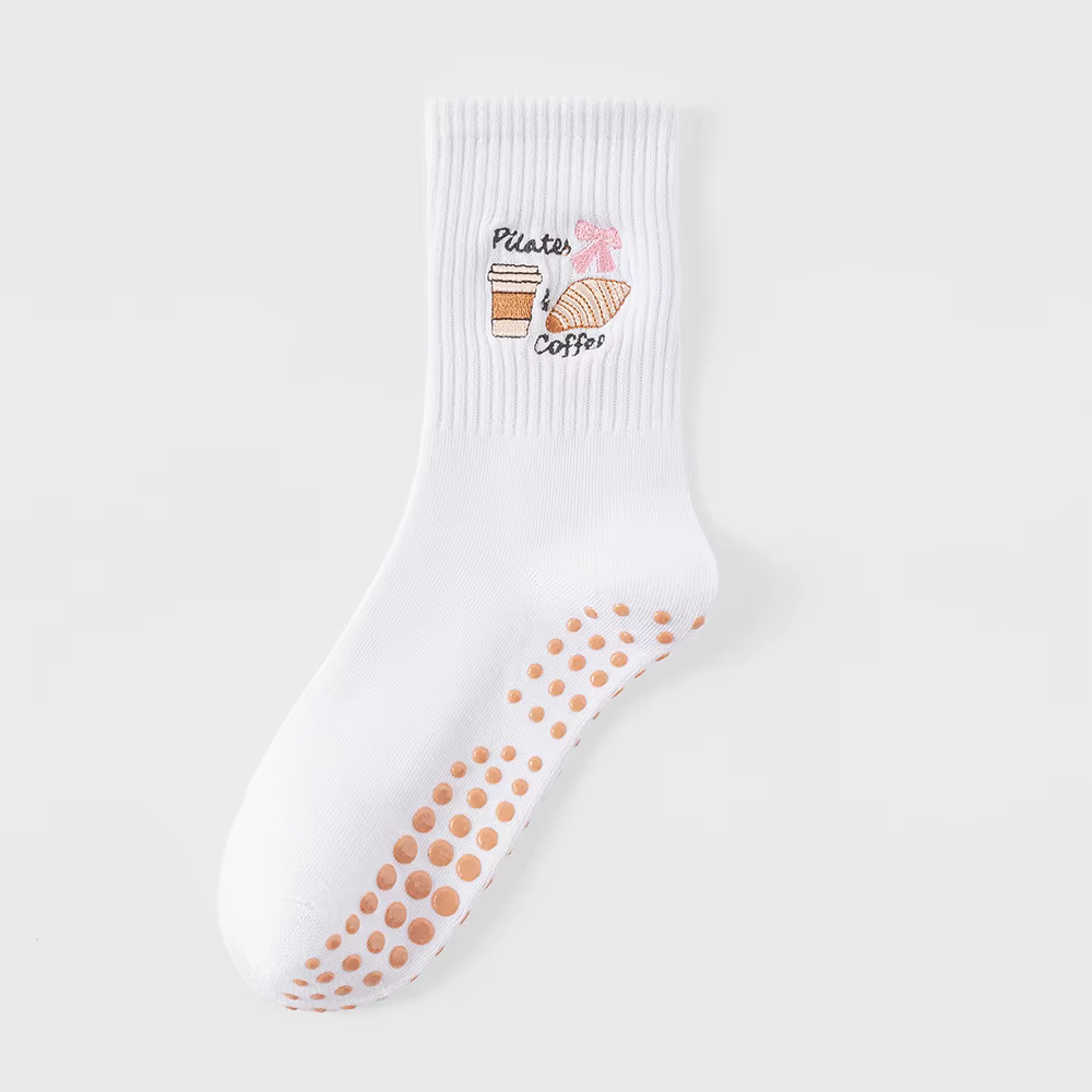 1 paire de chaussettes de Pilates pour femmes