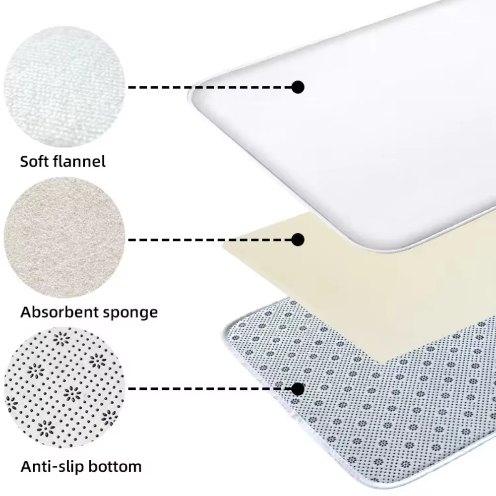Grand tapis rectangulaire lavable, durable et résistant aux taches, idéal pour les entrées et couloirs à fort trafic.