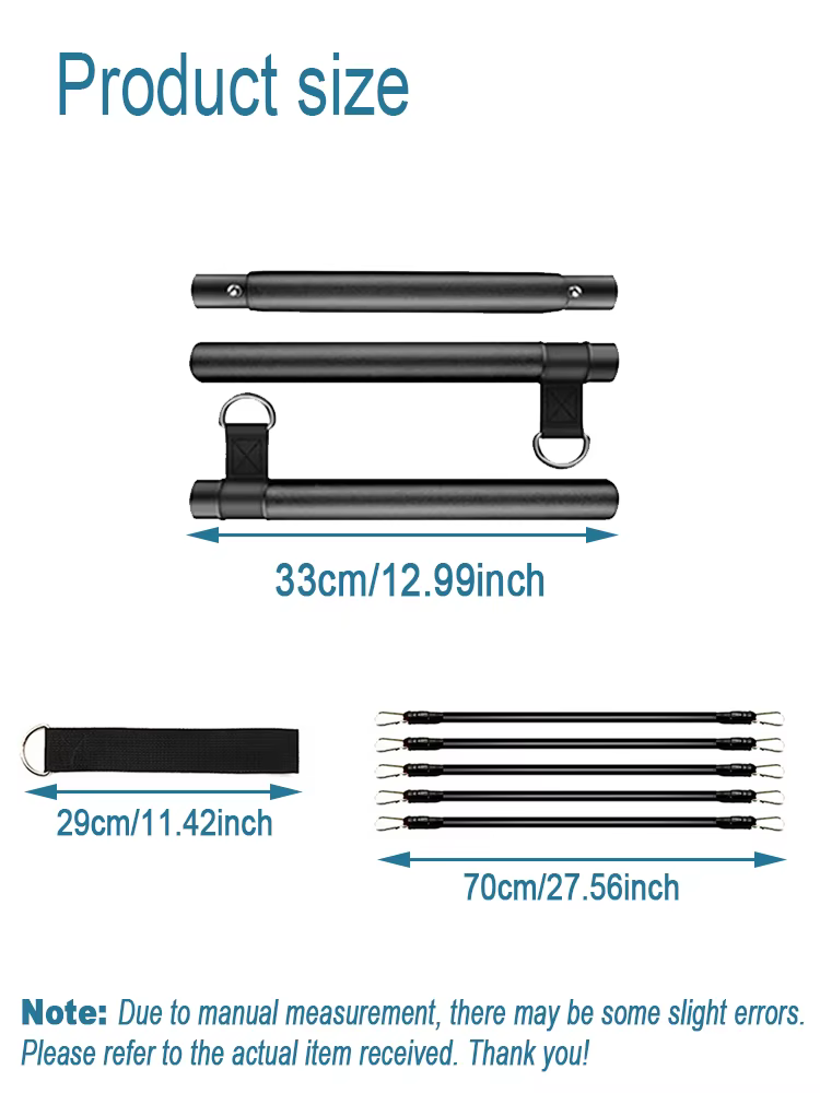Kit de barre de Pilates avec bandes de résistance