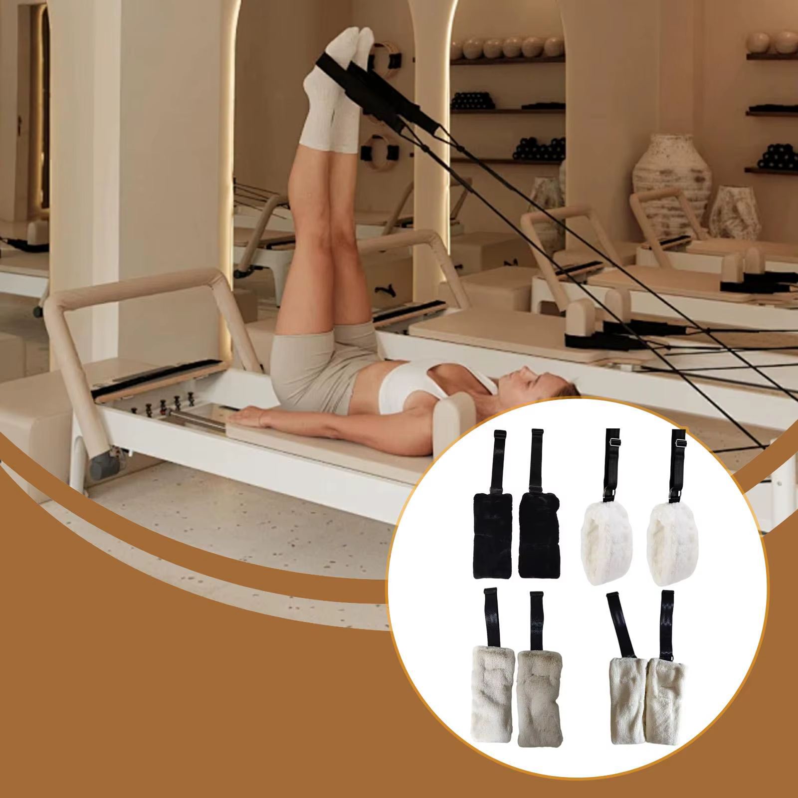 Sangles de Pilates en nylon pelucheux