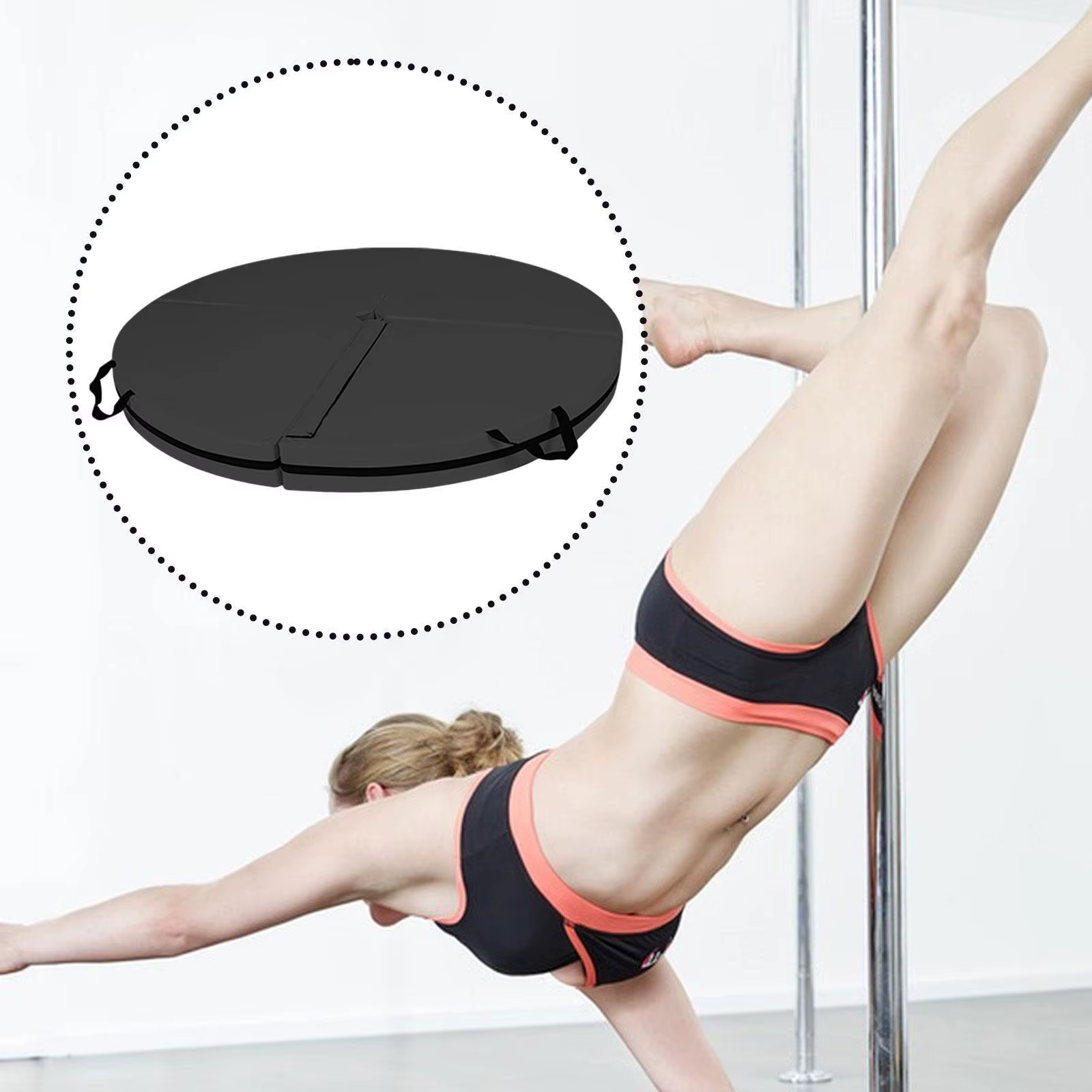 Tapis de danse sur poteau pliant