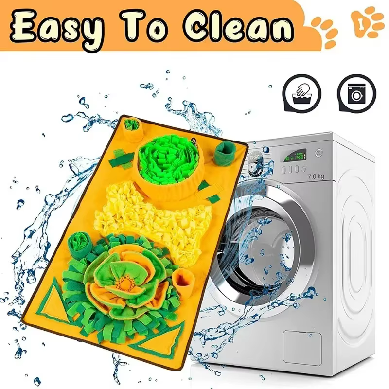 Grand tapis à renifler pour chiens, entraînement interactif pour animaux de compagnie et soulagement du Stress, tapis d'alimentation à renifler, mangeoire lente, tapis de friandises pour chiens, jouet