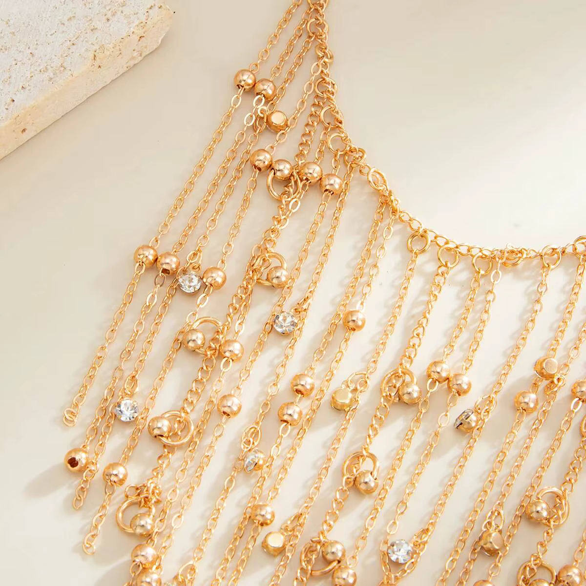 Collier à chaîne avec pendentif en perles tendance SHIXIN, collier vintage réglable couleur or, collier ras du cou pour femmes, bijoux de fête, accessoires de cou