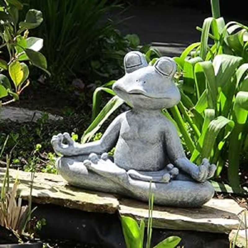 Figurine l'inventaire de grenouille de méditation
