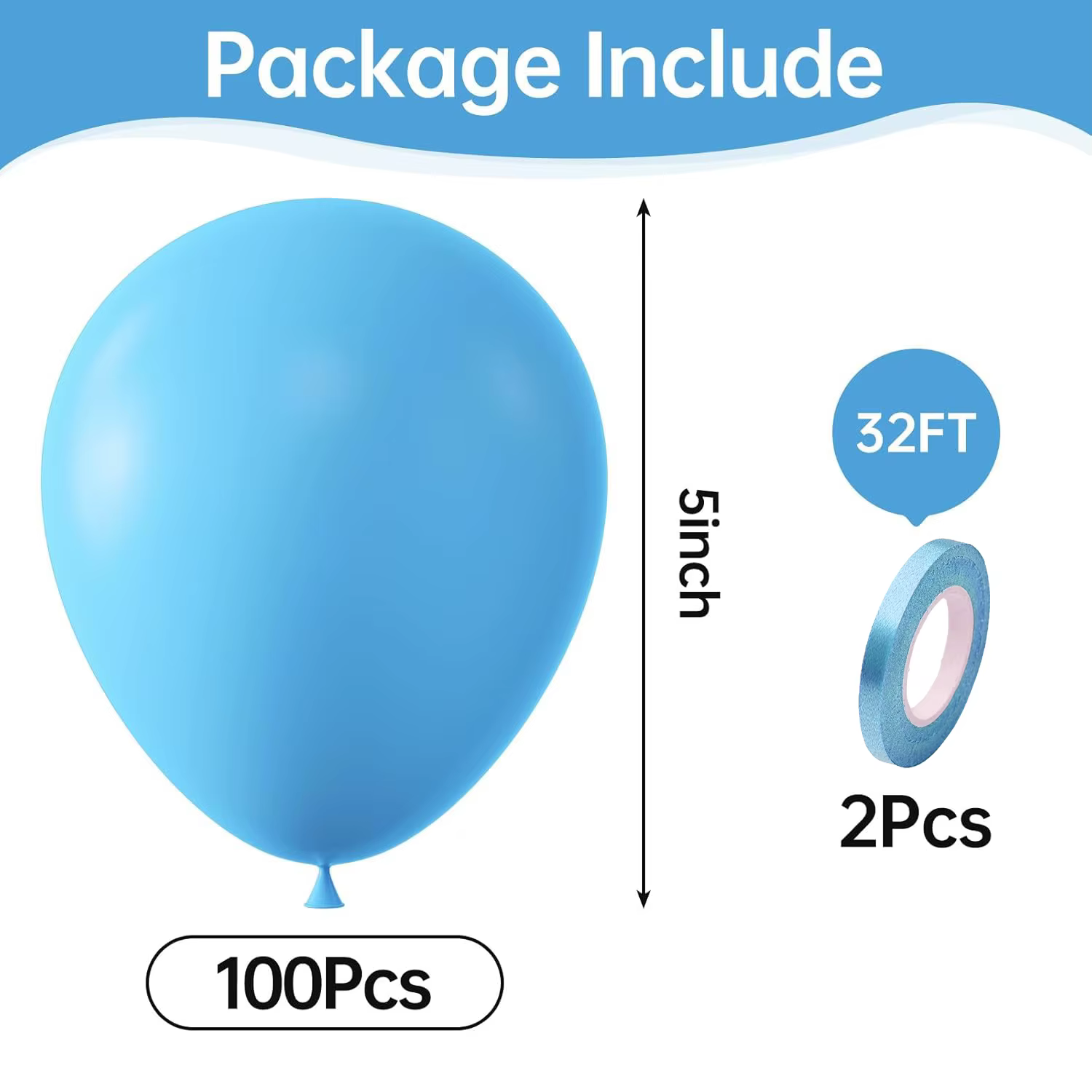 Ensemble de 100 ballons multicolores de 5 pouces, adapté pour les mariages, les anniversaires, les fêtes à thème, les fêtes pré-mariages et les rassemblements familiaux
