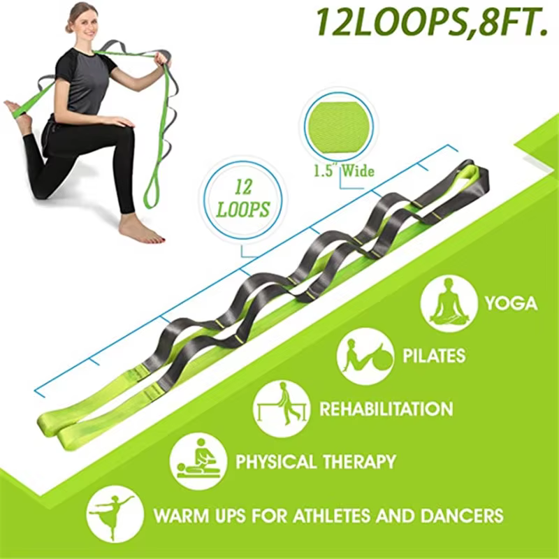 Sangles extensibles de Yoga 12 segments