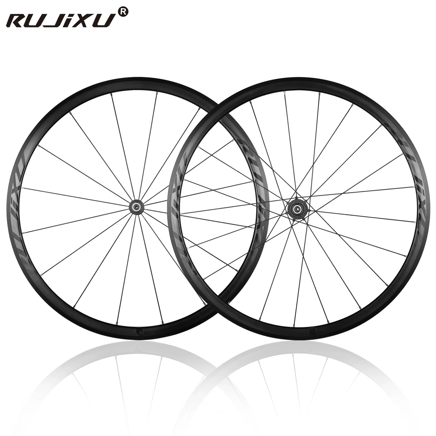 HUB de tube en fibre de carbone ultra-léger 700C, 120 anneaux, roue de vélo de route, frein en V, double profondeur en alliage d'aluminium 30/40/50mm, paire de roues