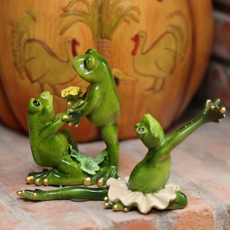 Statue de grenouille de yoga