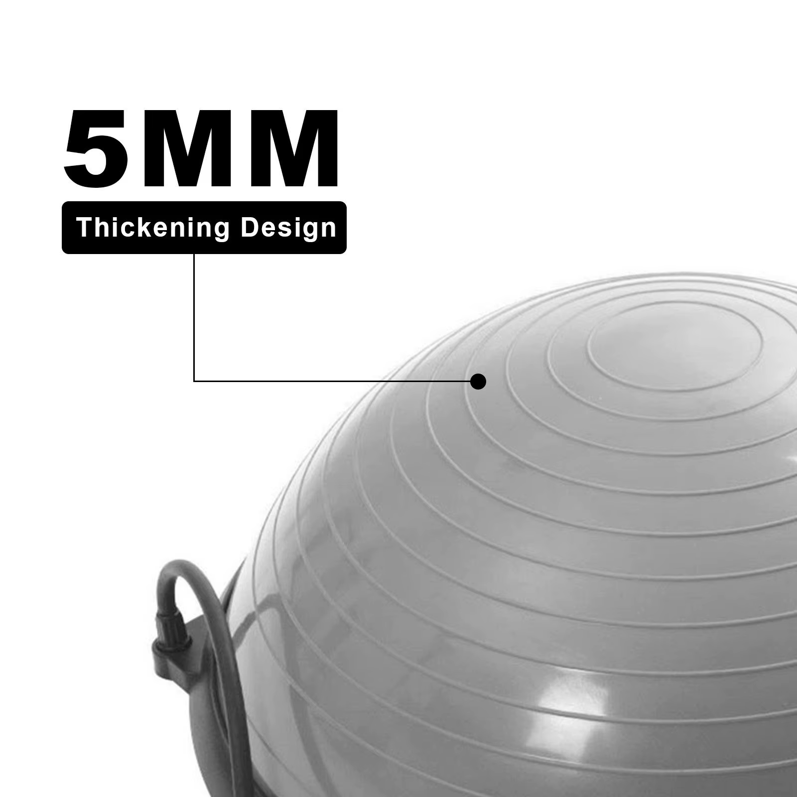 Demi-ballon d'exercice pour l'équilibre avec bande de résistance et pompe / Yoga / Air Dome / Fitness