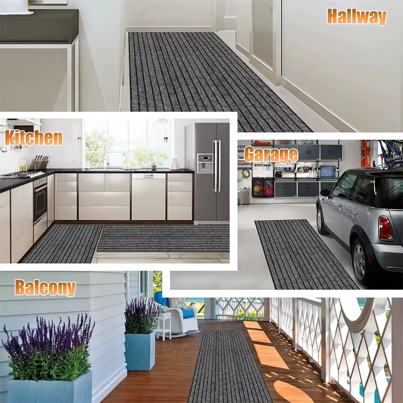 Tapis de cuisine rayé uni DIY 40 cm × 3 m, tapis de sol, décoration de chambre, tapis antidérapant, décoration de la maison, tapis de couloir