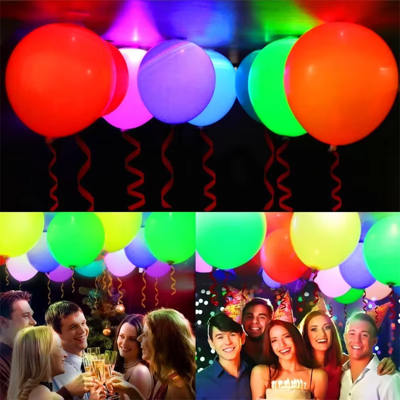 10-30 pièces LED ballon lumières lumineuses 12 pouces blanc Latex ballons lumineux fête d'anniversaire vacances mariage décoration fournitures