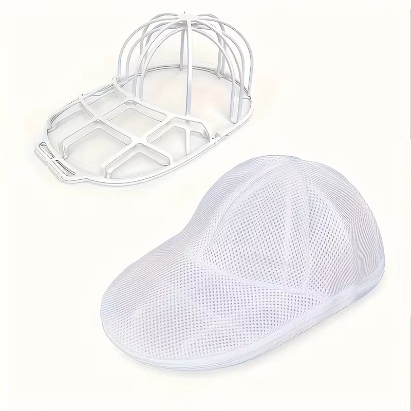 Cage de nettoyage pour chapeaux pour machines à laver, nettoyeur de chapeaux avec sac en filet, sacs ou supports à chapeaux peuvent être achetés séparément.