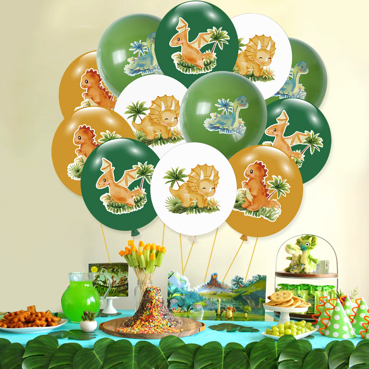 Ballons dinosaures décorations de fête joyeux anniversaire enfants garçon bébé douche ballons dinosaures Jungle Safari anniversaire Balon fournitures