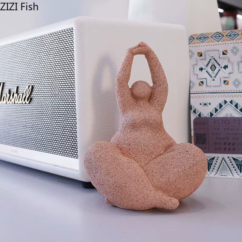 Statue de figurines de Yoga pour grosse fille