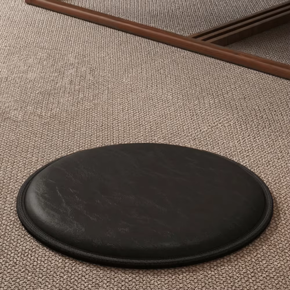 Coussin Zafu en cuir épais
