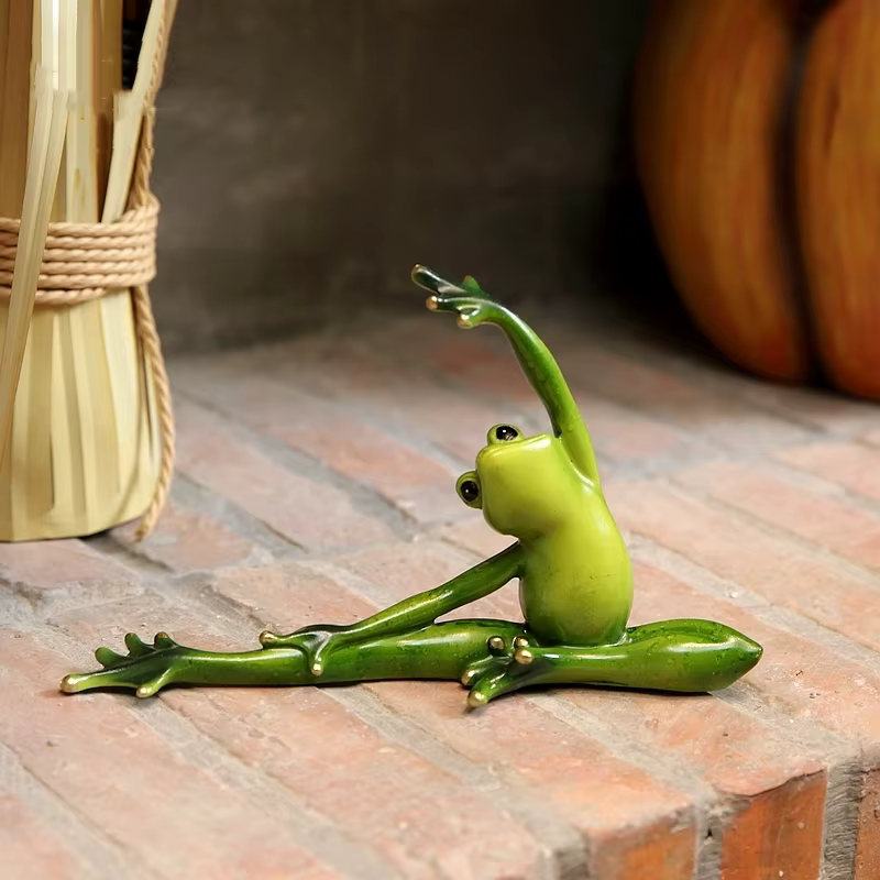 Statue de grenouille de yoga
