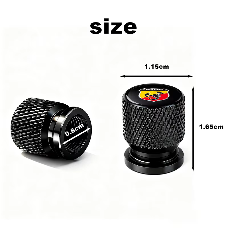 Capuchons de valve de pneu de voiture, couvre-tiges d'air, accessoires pour Abarth FIAT Punto 500 Tipo Stilo Palio Bravo Doblo Panda Ducato