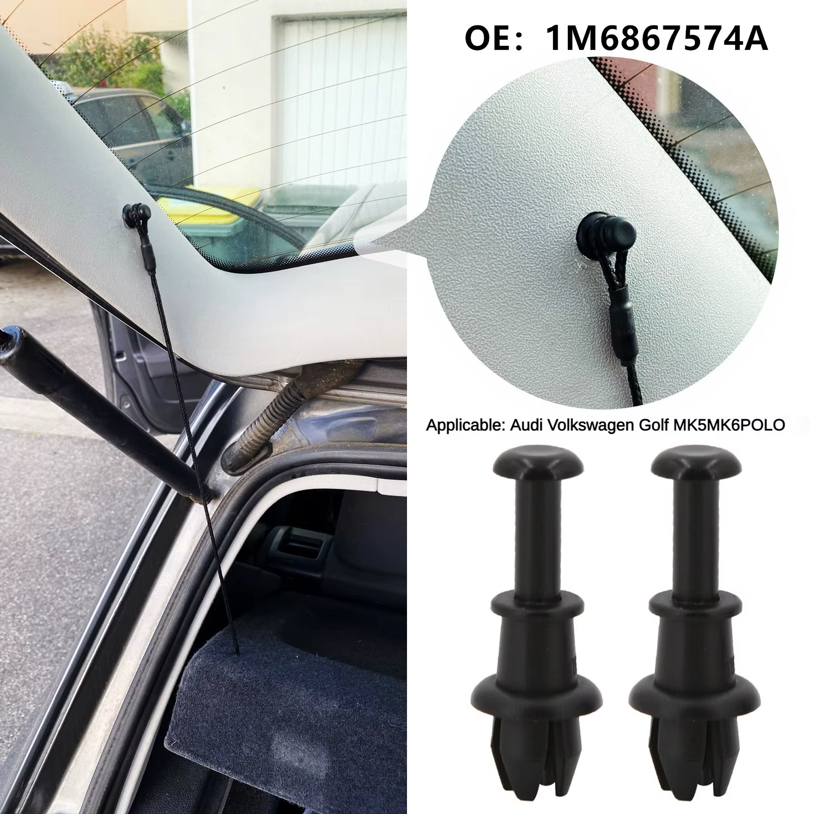 Boot Trunk Parcel Shelf Strap String Clips, EscalString Hanger Crochet pivotant pour Volkswagen GOLF 5 Mk6 Tiguan Polo ettes T-CROS
