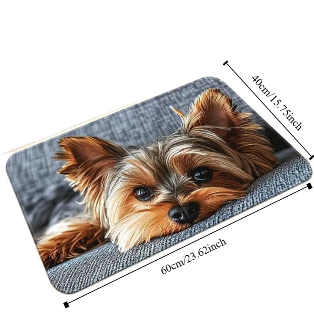 Tapis de salle de bain antidérapant en forme d'animal de dessin animé résistant à l'usure, tapis de sol pour chien et chat, décoration, tapis absorbant doux pour chat, entrée, hall