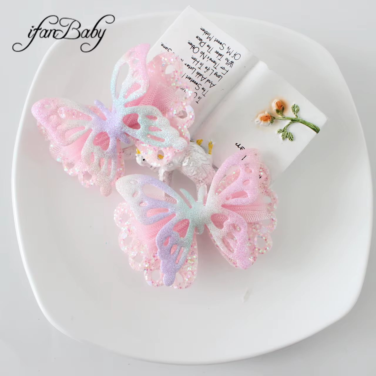 Épingles papillon mignonnes pour filles, pince à fleurs pour enfants, vêtements de sauna, accessoires pour enfants