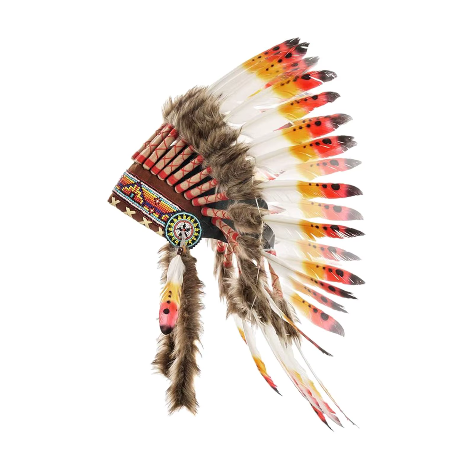 Coiffe de chef indienne en plumes, accessoire de tête artificiel pour carnaval, masque, accessoire de cheveux, accessoires de spectacle pour fête dansante