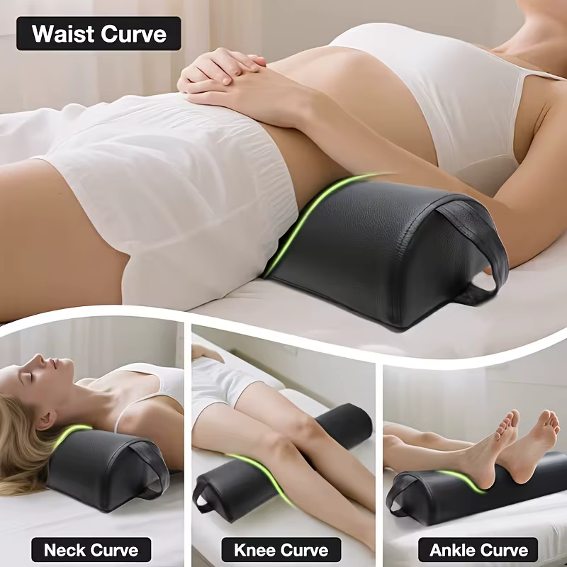 Coussin de soutien semi-circulaire pour table de massage avec poignées