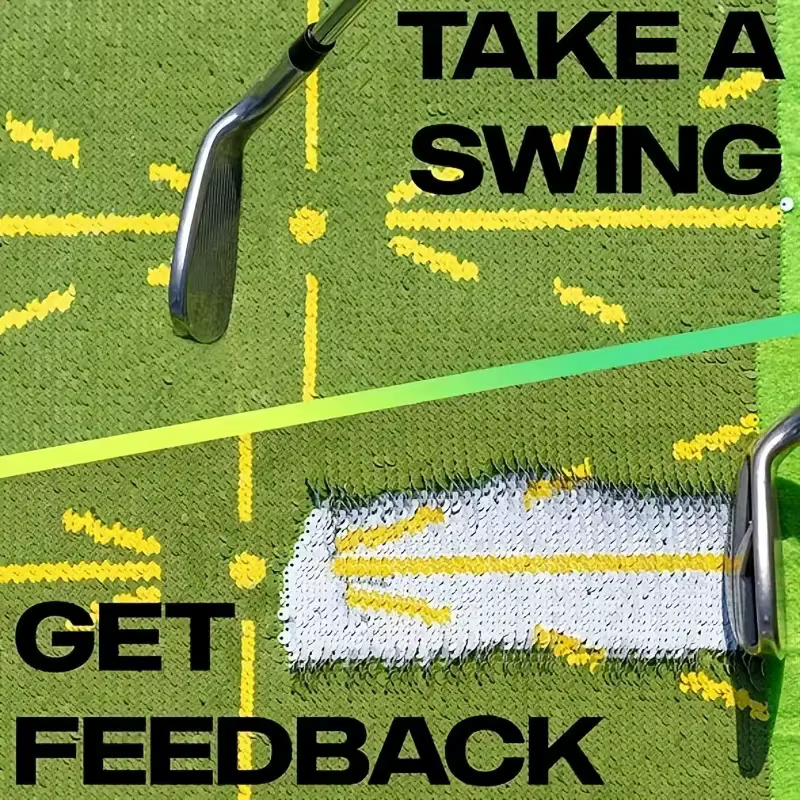 Tapis de pratique de Golf, tapis de frappe de Golf intérieur et extérieur, tapis auxiliaire d'entraînement de Golf + 4 clous de sol + 1 crochet