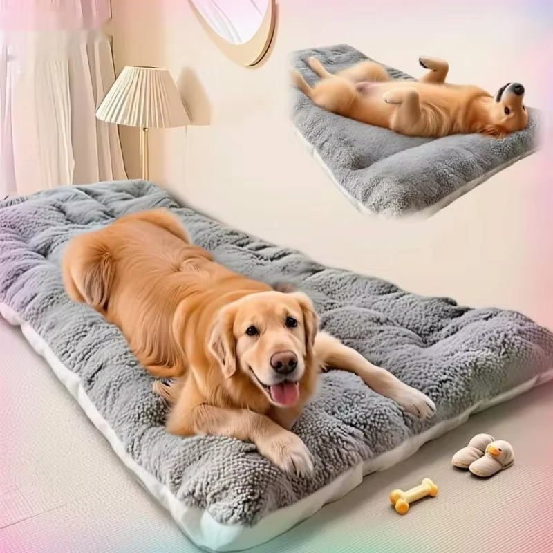 Tapis de couchage pour chien de grande taille, coussin pour l'hiver, double face, pour garder au chaud, pour Golden Retriever, coussin de couchage anti-stress