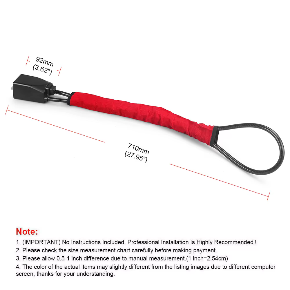 Verrouillage du volant de voiture avec prise de ceinture de sécurité, corde en acier pour camion SUV Van RV avec 3 clés, dispositif de Protection antivol universel