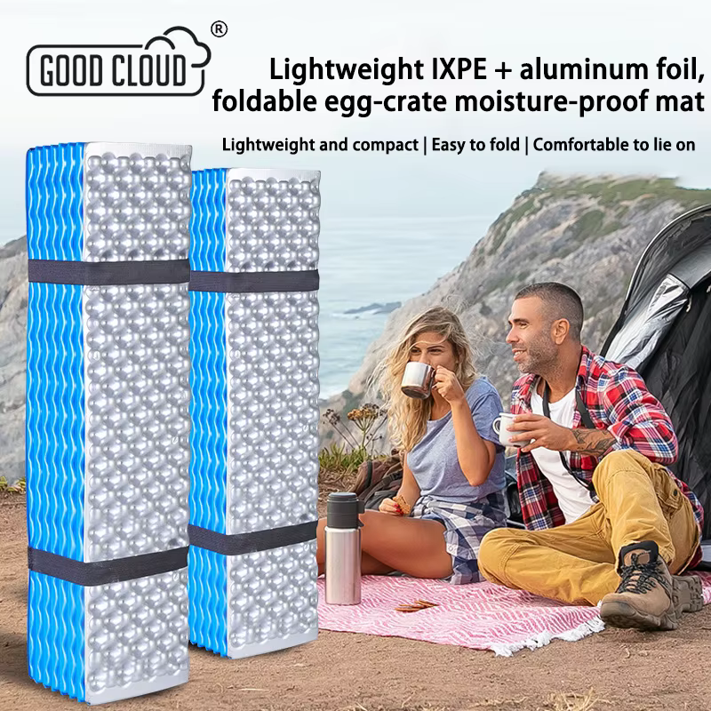 Tapis de couchage en aluminium à alvéoles, épais et isolant, pour le camping, portable et pliable, pour la randonnée, le backpacking et la tente