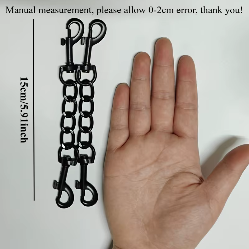 Sangles de remplacement pour collier de petit chien, boucle de harnais avec laisse à chaîne métallique, sangle de rechange sécurisée pour connexion.