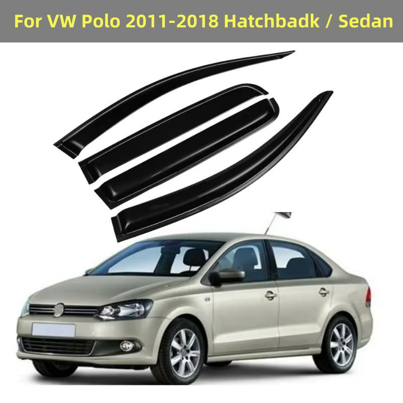 Accessoires automobiles : Pare-pluie et pare-soleil pour vitres, déflecteurs de vent, garnitures de protection contre les intempéries pour VW Volkswagen Polo 2011-2018
