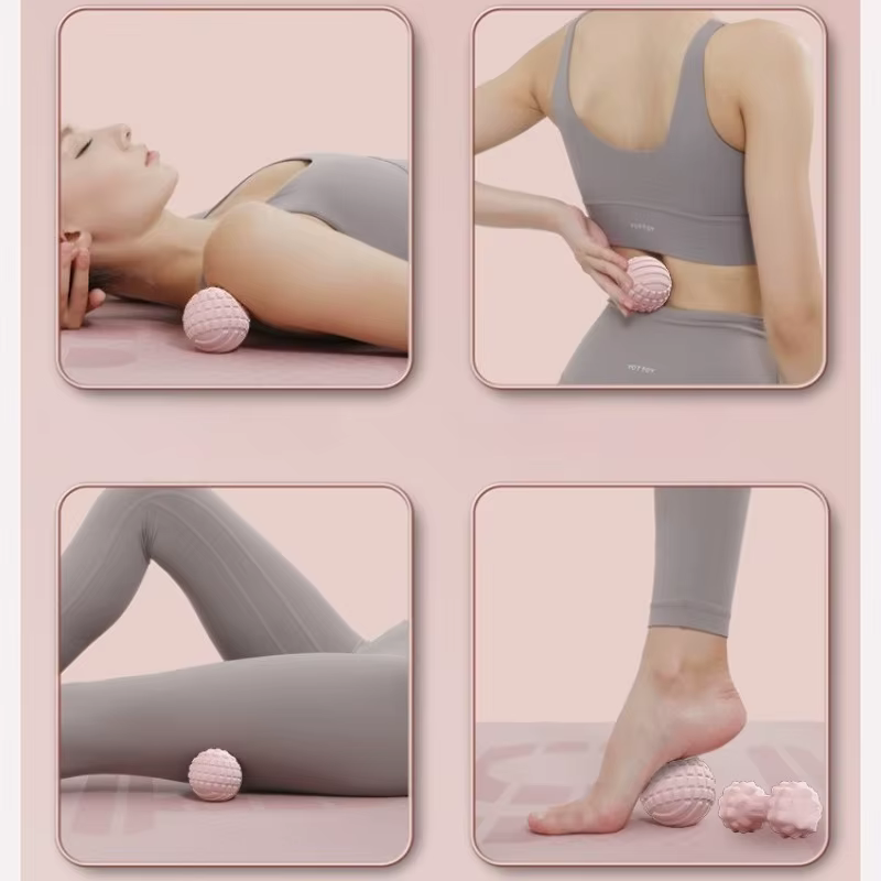 Balle de massage fascia pour acupression des tissus profonds, soulagement des points de pression musculaires, balle de yoga et fitness portable pour le cou, les épaules et les pieds